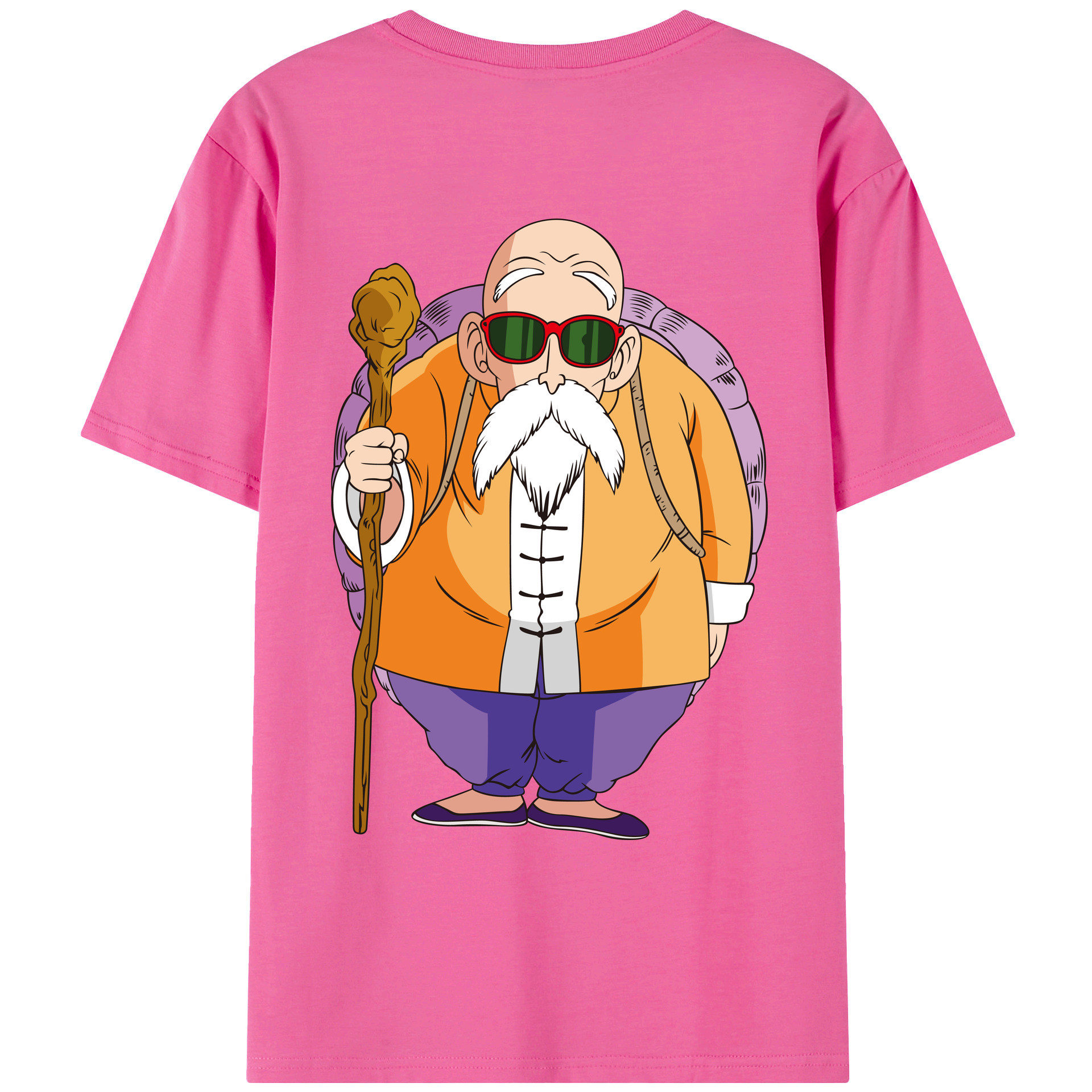（画像用） ドラゴンボール 亀仙人（かめせんにん） DRAGON BALL Master Roshi Kame Sennin レディース半袖Tシャツ(バックプリント)